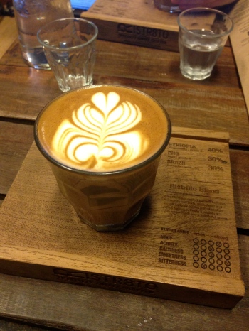 A beautiful Ristr8to blend latte