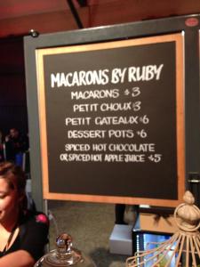 Macarons by Ruby menu